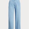 Blue Women’s Ralph Lauren High-rise Wide-leg Cropped Jeans