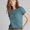 Blue Women’s Ralph Lauren Indigo Cotton Pocket T Shirts