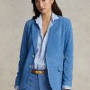 Blue Women’s Ralph Lauren Lambskin Suede Blazers
