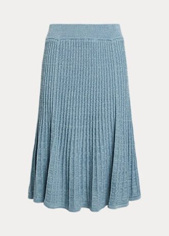 Blue Women’s Ralph Lauren Linen-cotton Knit Skirts