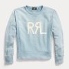 Blue Women’s Ralph Lauren Logo French Terry Crewneck Sweatshirts