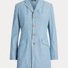 Blue Women’s Ralph Lauren Long Chambray Cotton Blazers Blue Women’s Ralph Lauren Long Chambray Cotton Blazers