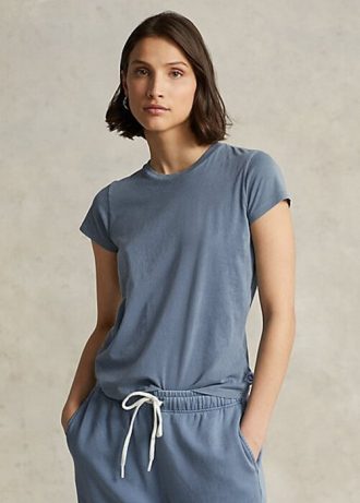 Blue Women’s Ralph Lauren Organic Cotton Crewneck T Shirts