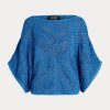 Blue Women’s Ralph Lauren Oversize Cotton-Blend Mesh Sweaters Blue Women’s Ralph Lauren Oversize Cotton-Blend Mesh Sweaters