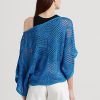Blue Women’s Ralph Lauren Oversize Cotton-Blend Mesh Sweaters Blue Women’s Ralph Lauren Oversize Cotton-Blend Mesh Sweaters