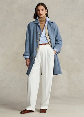 Blue Women’s Ralph Lauren Oversize Double-Face Car Coats