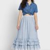 Blue Women’s Ralph Lauren Ruffle High Waist Skirts Blue Women’s Ralph Lauren Ruffle High Waist Skirts