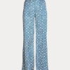 Blue Women’s Ralph Lauren Starburst-Motif Satin Wide-Leg Pants Blue Women’s Ralph Lauren Starburst-Motif Satin Wide-Leg Pants