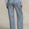 Blue Women’s Ralph Lauren Starburst-Motif Satin Wide-Leg Pants Blue Women’s Ralph Lauren Starburst-Motif Satin Wide-Leg Pants