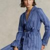 Blue Women’s Ralph Lauren Striped Belted Linen-cotton  Blazers