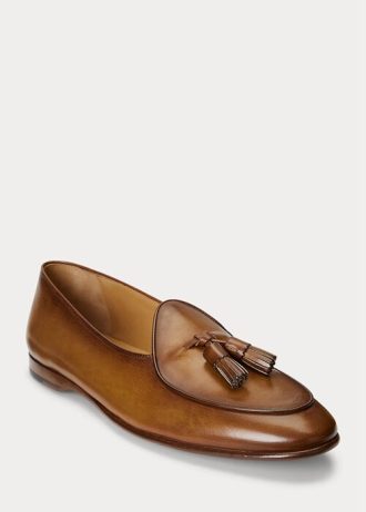 Brown Men’s Ralph Lauren Belvin Calfskin Dress Shoes
