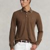 Brown Men’s Ralph Lauren Custom Slim Fit Birdseye Polo Shirts