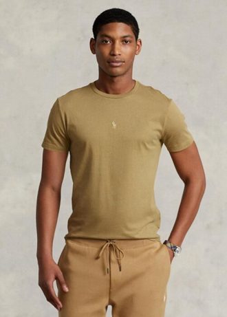 Brown Men’s Ralph Lauren Custom Slim Fit Crewneck  T Shirts