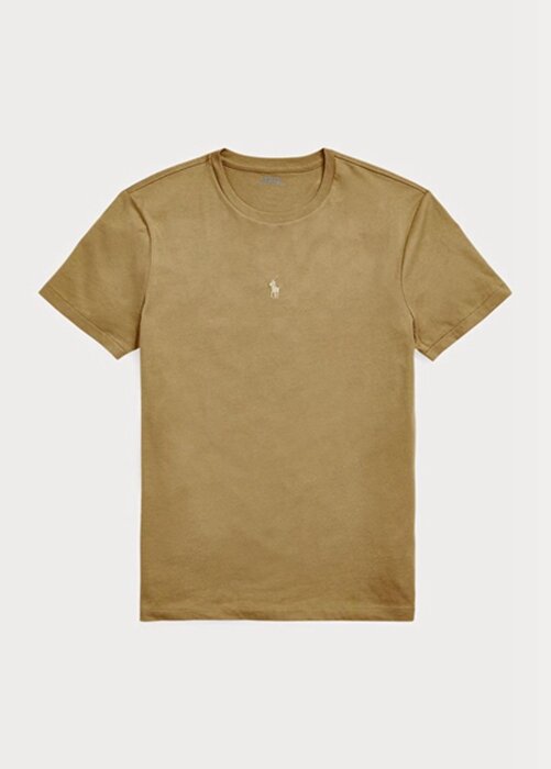 Brown Men’s Ralph Lauren Custom Slim Fit Crewneck T Shirts Brown Men’s Ralph Lauren Custom Slim Fit Crewneck T Shirts