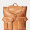 Brown Men’s Ralph Lauren Heritage Leather Backpacks