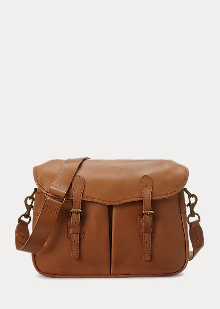 Brown Men’s Ralph Lauren Heritage Leather Messenger Bags Brown Men’s Ralph Lauren Heritage Leather Messenger Bags