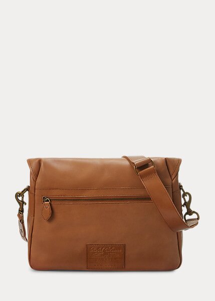 Brown Men’s Ralph Lauren Heritage Leather Messenger Bags Brown Men’s Ralph Lauren Heritage Leather Messenger Bags