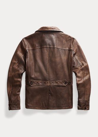 Brown Men’s Ralph Lauren Leather Car Coats