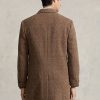 Brown Men’s Ralph Lauren Lightweight Wool Herringbone Topcoat Coats