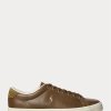 Brown Men’s Ralph Lauren Longwood Leather Sneakers