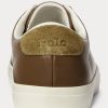 Brown Men’s Ralph Lauren Longwood Leather Sneakers