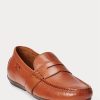 Brown Men’s Ralph Lauren Reynold Leather Driver Casual Shoes