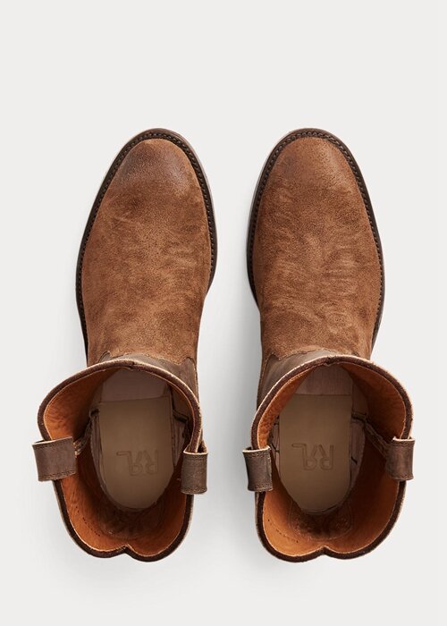 Brown Men’s Ralph Lauren Roughout Suede & Leather Boots Brown Men’s Ralph Lauren Roughout Suede & Leather Boots