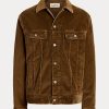 Brown Men’s Ralph Lauren Stretch Corduroy Trucker Jackets
