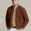 Brown Men’s Ralph Lauren Suede Bomber   Jackets