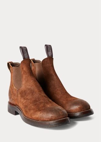 Brown Men’s Ralph Lauren Suede Chelsea Boots