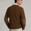 Brown Men’s Ralph Lauren Suede-patch Wool Crewneck Jumper Sweaters Brown Men’s Ralph Lauren Suede-patch Wool Crewneck Jumper Sweaters