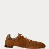 Brown Men’s Ralph Lauren Trackster 200 Harris Tweed® Sneakers
