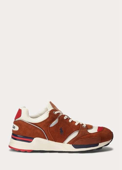Brown Men’s Ralph Lauren Trackster 200 Suede & Mesh Sneakers Brown Men’s Ralph Lauren Trackster 200 Suede & Mesh Sneakers