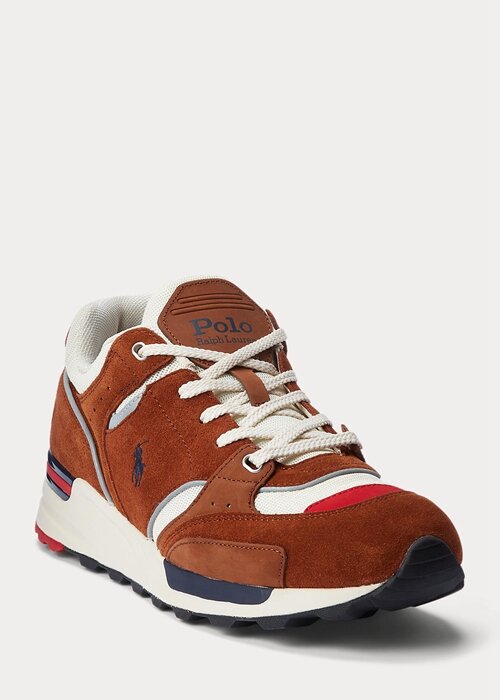 Brown Men’s Ralph Lauren Trackster 200 Suede & Mesh Sneakers Brown Men’s Ralph Lauren Trackster 200 Suede & Mesh Sneakers