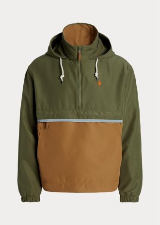 Brown Multicolor Men’s Ralph Lauren Packable Water-Repellent Hooded Jackets