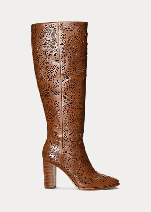 Brown Women’s Ralph Lauren Ashlynn Burnished Leather Boots Brown Women’s Ralph Lauren Ashlynn Burnished Leather Boots