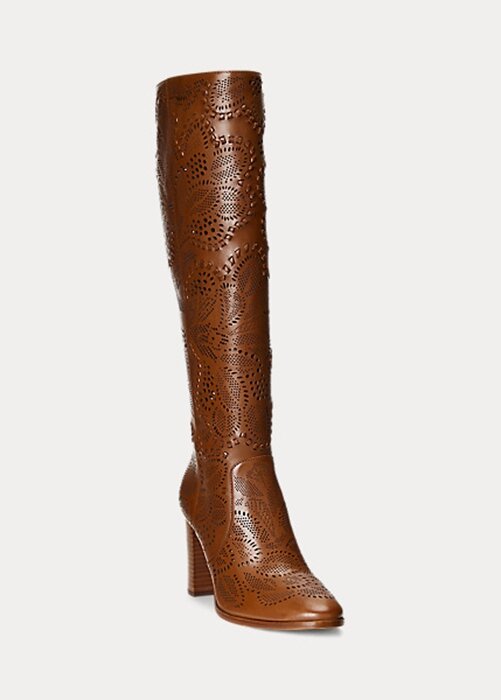 Brown Women’s Ralph Lauren Ashlynn Burnished Leather Boots Brown Women’s Ralph Lauren Ashlynn Burnished Leather Boots