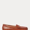 Brown Women’s Ralph Lauren Briony Leather Driver Loafers