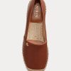 Brown Women’s Ralph Lauren Cameryn IV Tumbled Leather Flat Shoes