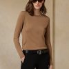 Brown Women’s Ralph Lauren Cashmere Crewneck Sweaters