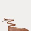 Brown Women’s Ralph Lauren Cecilia Nappa Leather Lace-Up Flat Shoes Brown Women’s Ralph Lauren Cecilia Nappa Leather Lace-Up Flat Shoes