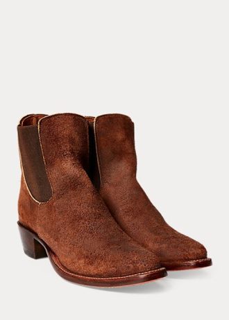 Brown Women’s Ralph Lauren Chelsea Plainview Suede Boots