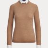 Brown Women’s Ralph Lauren Collared Cashmere Sweaters