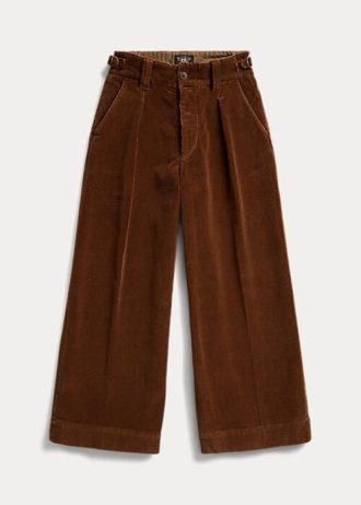 Brown Women’s Ralph Lauren Cropped Corduroy Wide-Leg Pants Brown Women’s Ralph Lauren Cropped Corduroy Wide-Leg Pants
