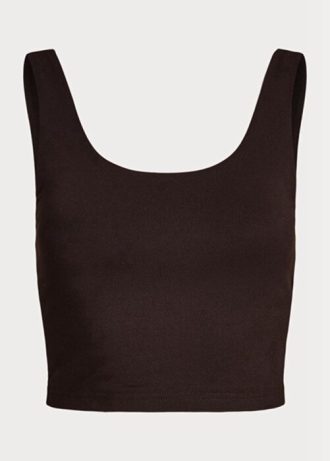 Brown Women’s Ralph Lauren Cropped Sueded Jersey  Tanks