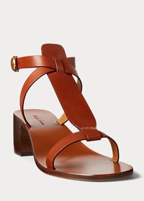 Brown Women’s Ralph Lauren Dyllon Burnished Calfskin Sandals Brown Women’s Ralph Lauren Dyllon Burnished Calfskin Sandals