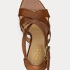 Brown Women’s Ralph Lauren Gisella Burnished Leather Heels