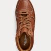 Brown Women’s Ralph Lauren Jaemyn Calfskin High-Top Sneakers