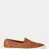 Brown Women’s Ralph Lauren Jinny Woven Slip-On Sneakers Brown Women’s Ralph Lauren Jinny Woven Slip-On Sneakers