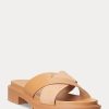 Light Yellow Women’s Ralph Lauren Kelsie Nappa Leather & Suede Slippers